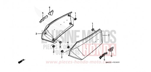 COUVERCLE LATERAL GL1500J de 1988